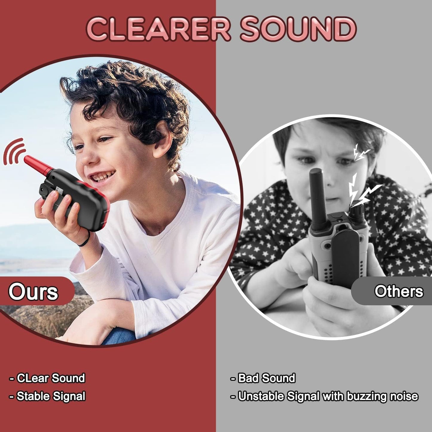 Selieve Outdoor Toys For Kids Ages 4-8, Walkie Talkies For Kids Long Distance 22 Channels 2 Way Radio Interactive Toys Birthday