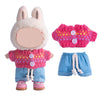 17cm Doll Clothes Set enhanced Jeans & Knitted Sweater Outfit for 17cm 15cm Dolls Cute Dress Up Fashion No Doll Included (Rainbow 17cm/15cm)