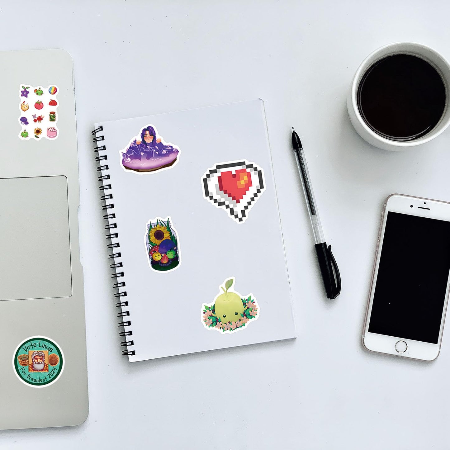 146Pcs Stardew Valley Merch Stickers Pack, Funny Game Vinyl Waterproof Stickers For Water Bottle,Skateboard,Laptop,Phone,Bumper,
