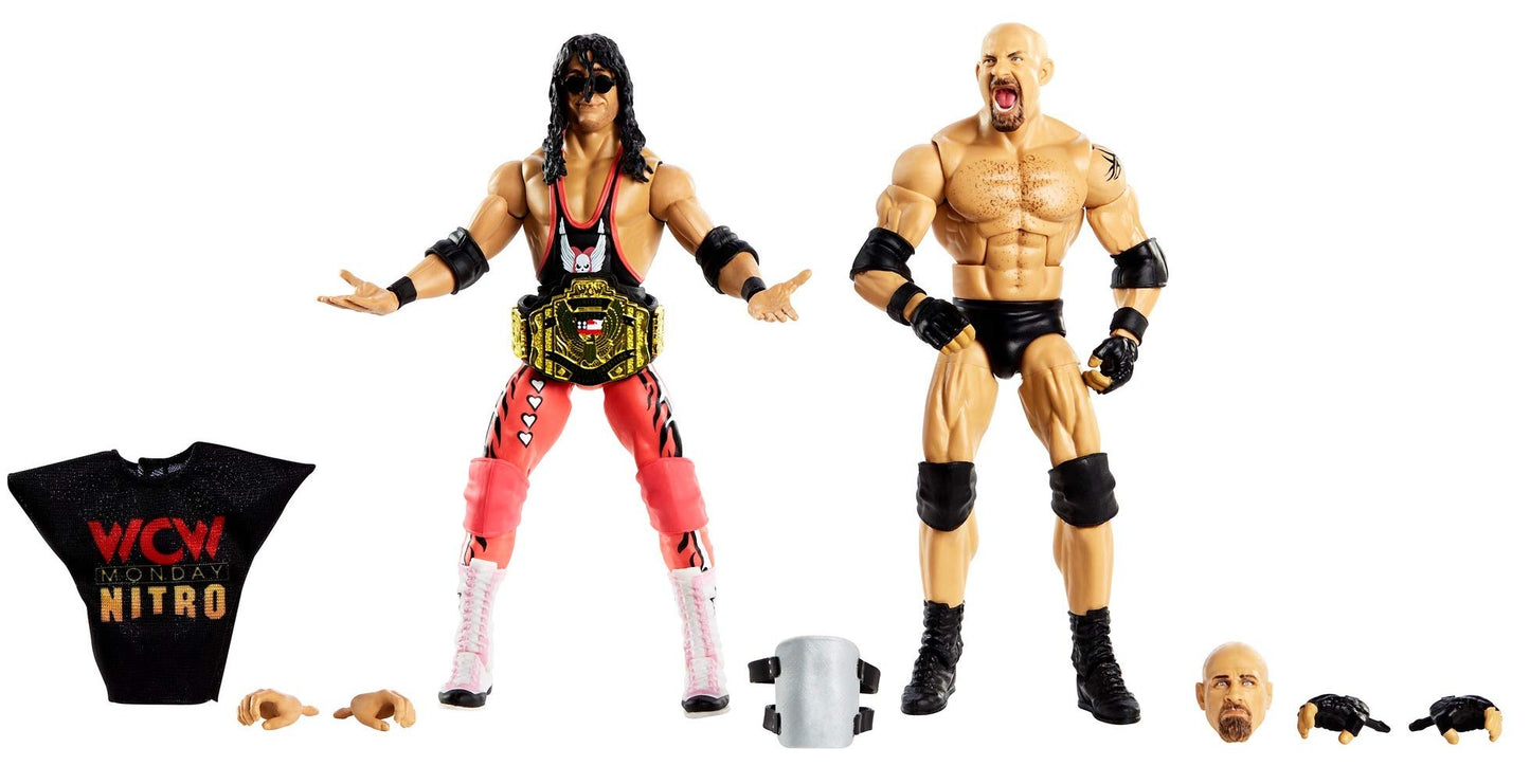 Wwe Goldberg Vs Bret Hit Man Hart Elite Collection 2-Packaction Figures Each With 2 Extra Sets Of Swappable Hands And Superstar-Specific Accessories