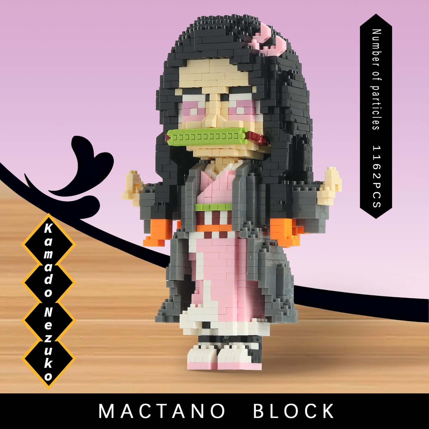 MACTANO Micro Mini Building Set - Anime Demon Figure Nezuko Kamado - 1162pcs Plastic Toy for Adults