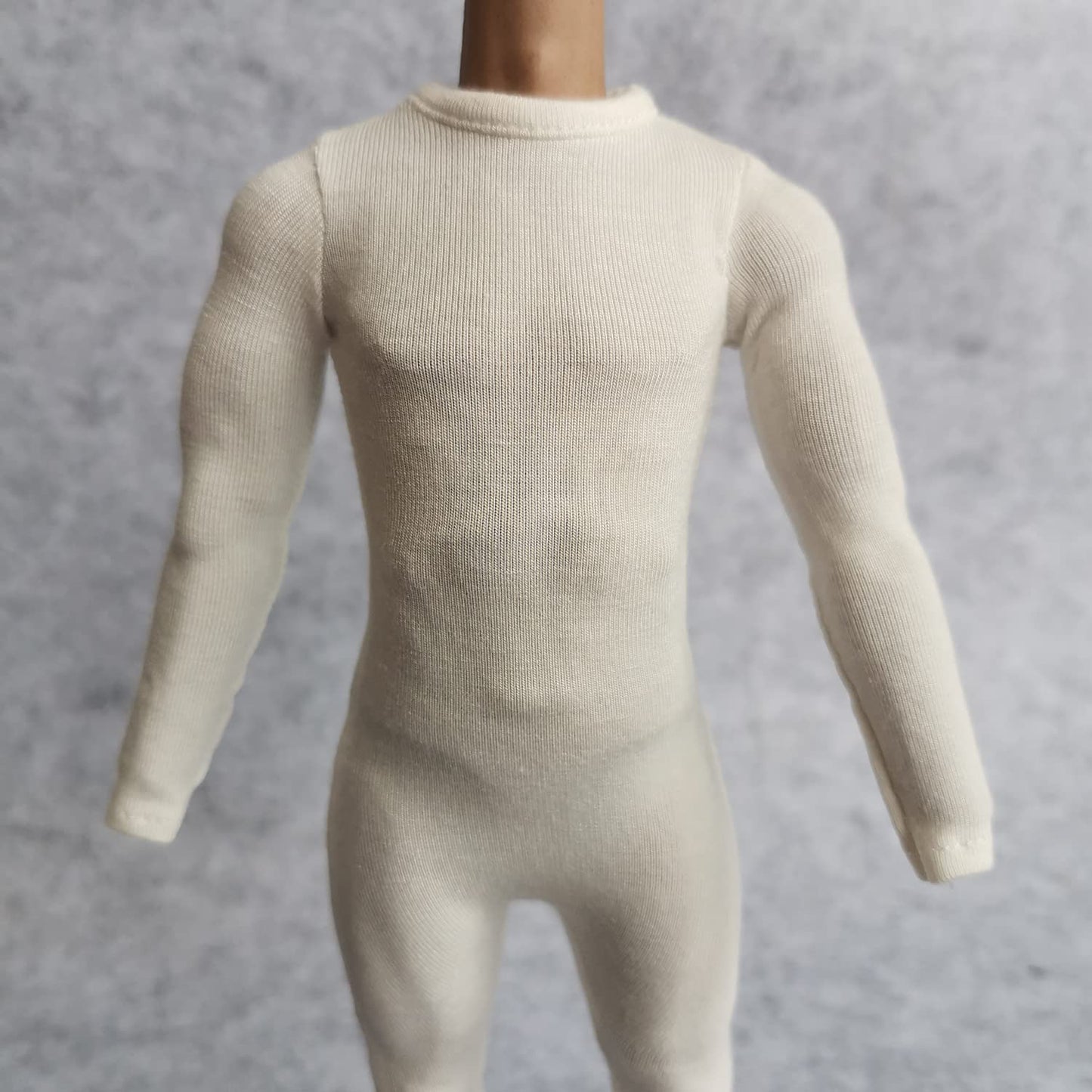 SSbeauty M 1/6 Scale Male Figure Clothes Long Sleeved Bodysuit Undercoat Jumpsuit Cloth for 12'' Action Figure Doll Clothes (Whi