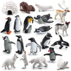 Wonwontoys 20Pcs Arctic Animals Figurine Penguins And Polar Animals Figurine Playset Christmas Birthday Party Supplies Decor For Cake