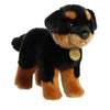 Aurora® Rottweiler Stuffed Animal - 10" Black Plush Toy, Lifelike Detail, Polyester, Model 26433