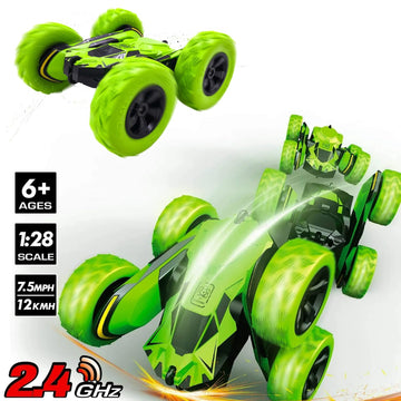 Threeking Double-Sided Driving Rc Stunt Car Toys Remote Control Cars 360-degree Flips Rotating Gifts Presents for Kids Boys/Girl