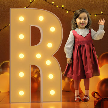 Imprsv 4Ft Marquee Light Up Letters R, Large Light Up Letters For Baby Shower Anniversary Wedding Room Decor, Big Letters For Pa