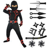 Spooktacular Creations Halloween Ninja Costume Black Ninja Outfit Set for Kids Halloween Costumes with Accessories for Boys Dress Up and Role Play Party (Medium 8-10 yrs)