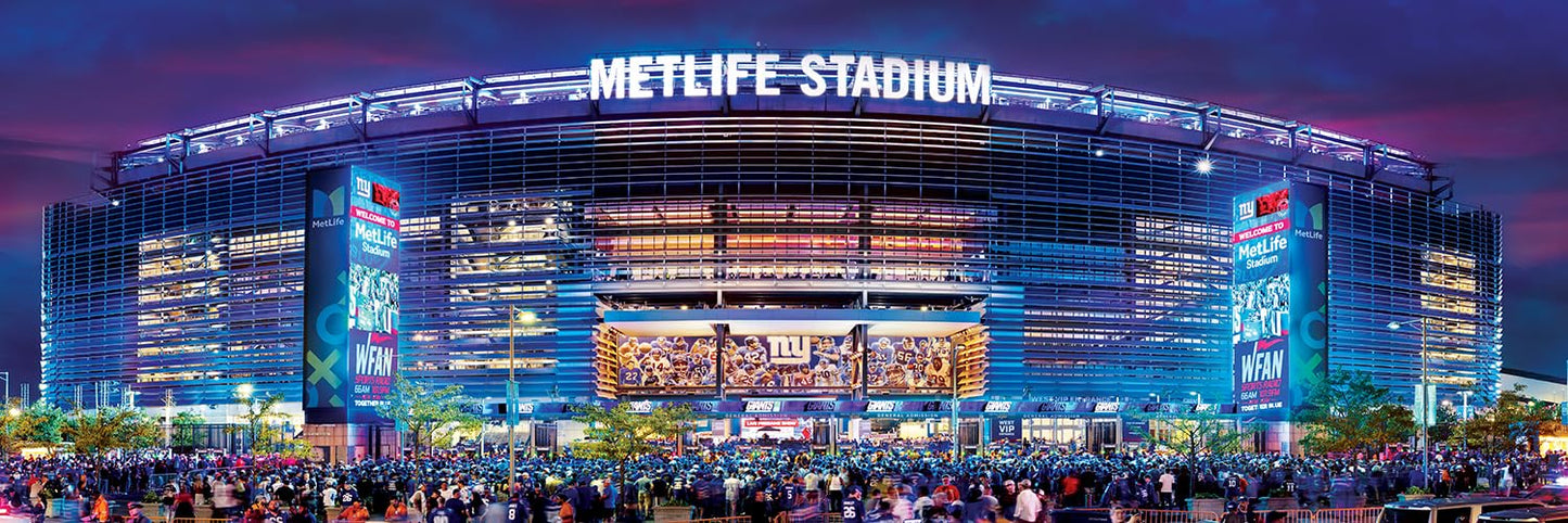 MasterPieces New York Giants Panoramic Puzzle - NFL 1000 Piece Jigsaw - Stadium View 13x39 - mature-themed Puzzle for Problem Solving & Spatial Awareness