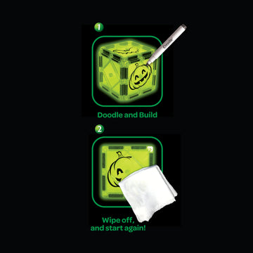 Createon Crayola Glow Doodle Magentic Tiles - Magnetic Building Toys For Kids, Stem Toys For Boys And Girls Ages 3+, 30-Piece Set