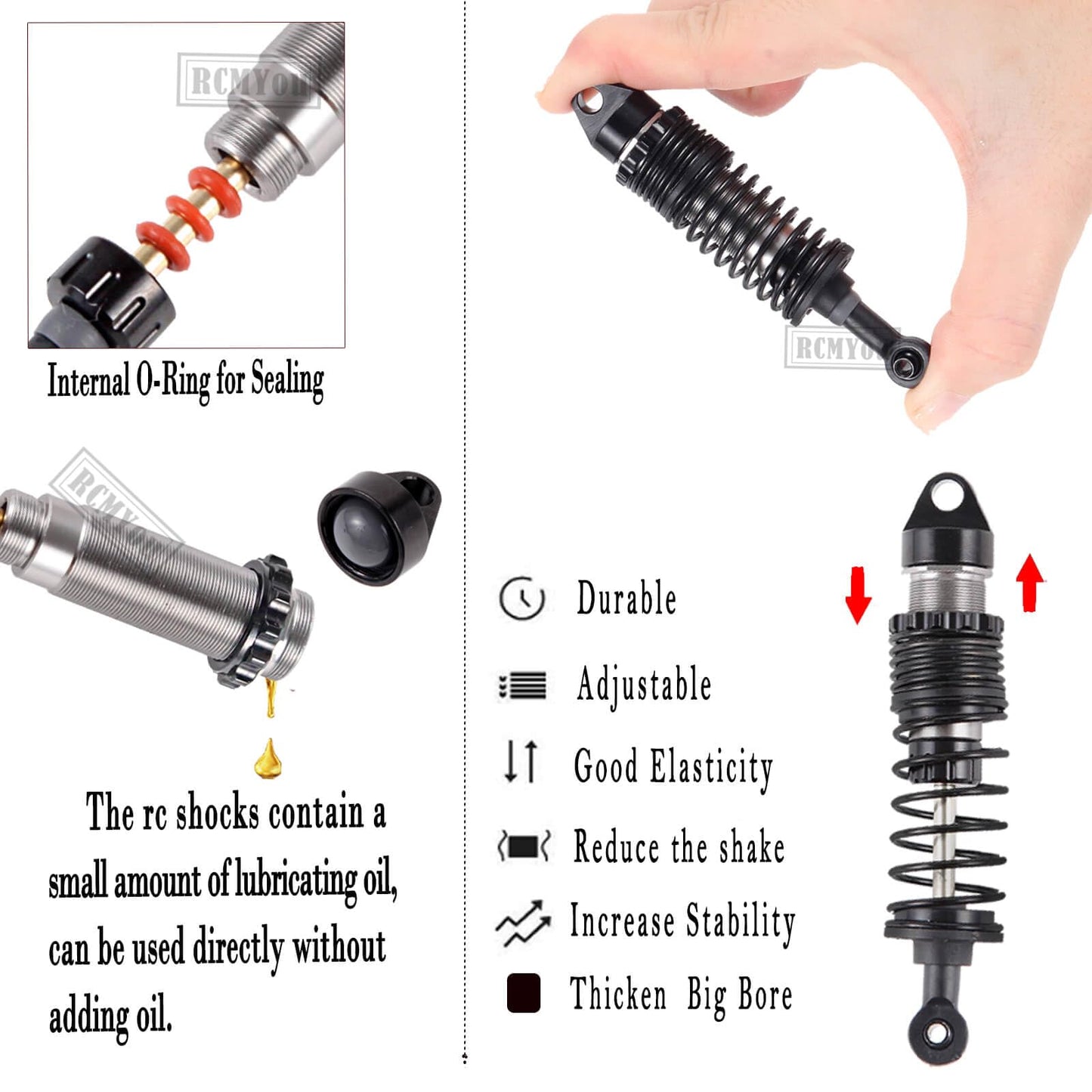 RCMYou Upgrades for 1/10 Slash 2WD(VXL),RC Shocks,Suspension Arm,Caster Block,Steering Blocks,Stub Axle Carriers,Steering Bellcr