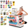 Deao Cash Register Toy Coffee Shop- 3-In-1 Interactive Pretend Play Set With Water Dispenser & Real Calculator, Learning Toy For