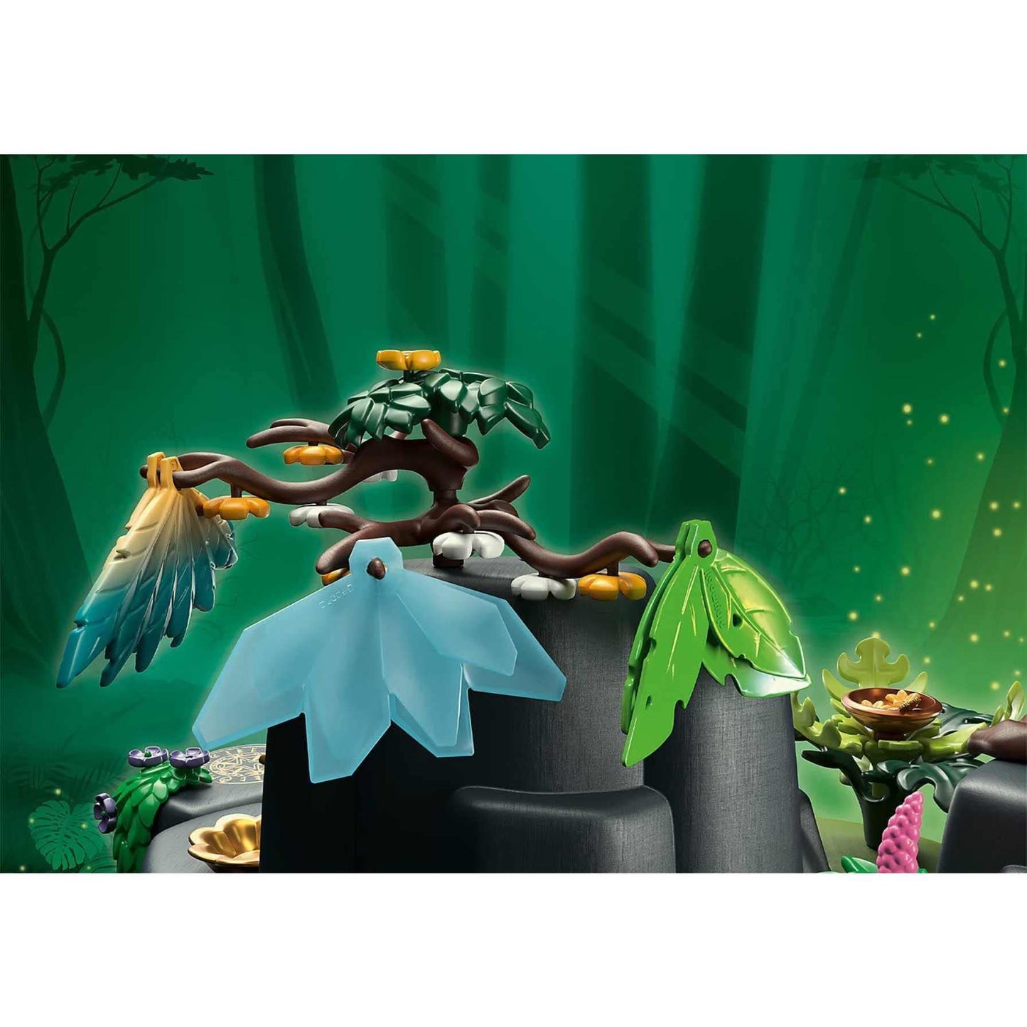 Playmobil Adventures of Ayuma Spring Ceremony Playset, Model 70808, Green/Brown/Gray, Plastic