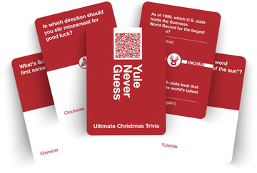 Yule Never Guess Ultimate Christmas Trivia Card Game - 110 Cards - 3 Or More Players - Ages 8+