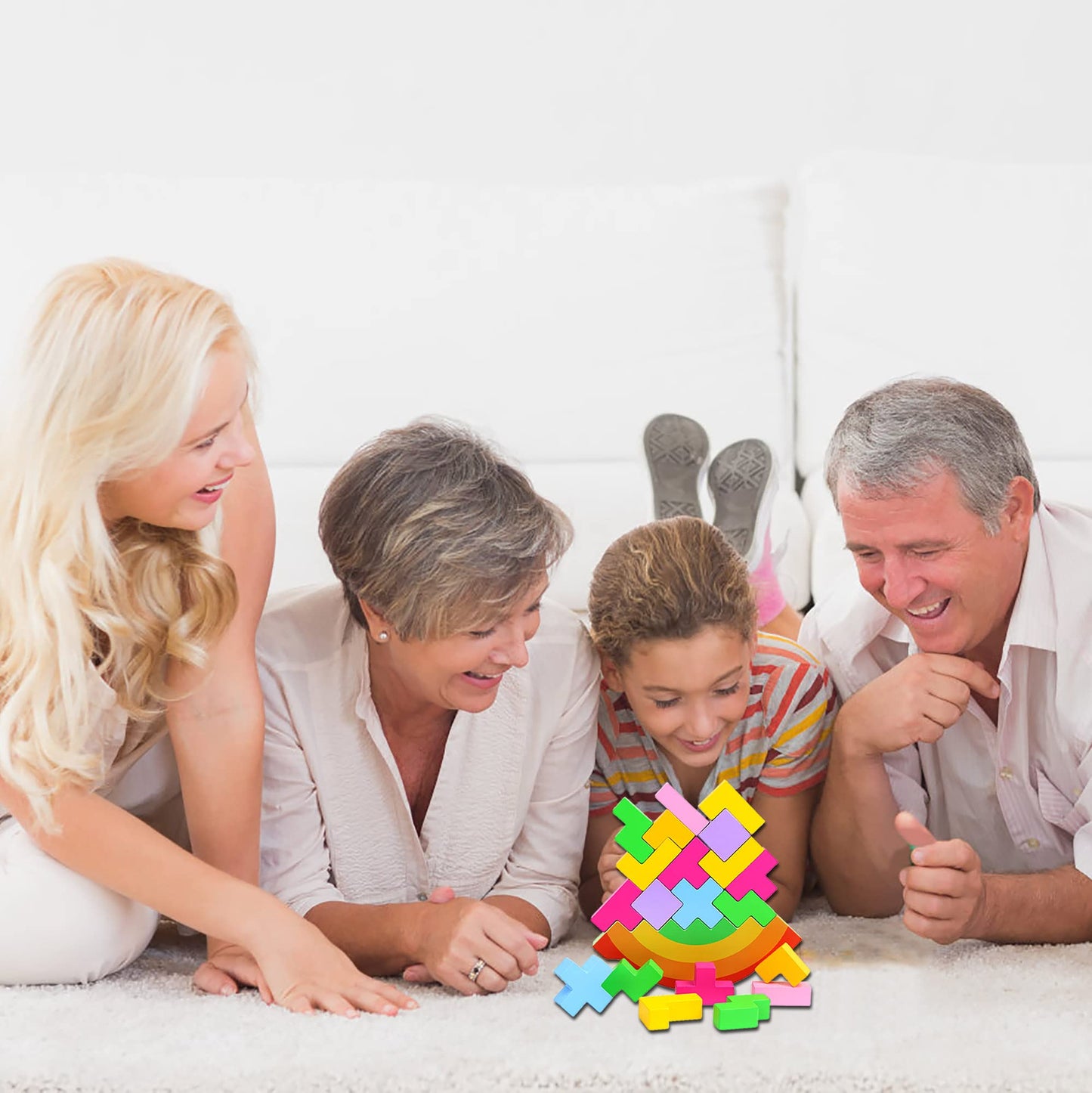 Phinienland Balance Blocks Montessori Toys For Toddlers, Education For Fine Motor Skills - Sorting & Matching