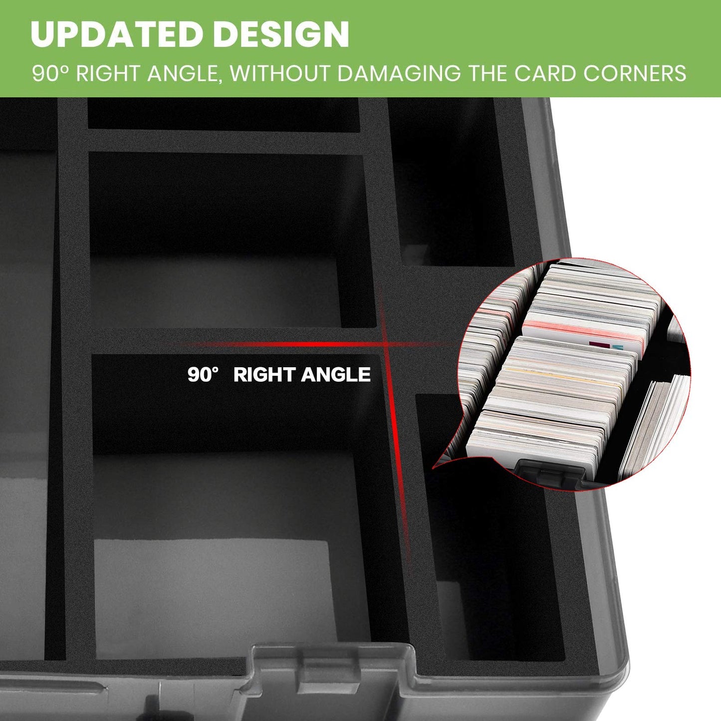 Alkoo 2200+ Large Trading Card Storage Box Case Holder For Kids Against Maturity, C.A.H Mtg Deck Organizer For Cards Against Humanity/For Magic The Gathering Sports Cards& Expansions