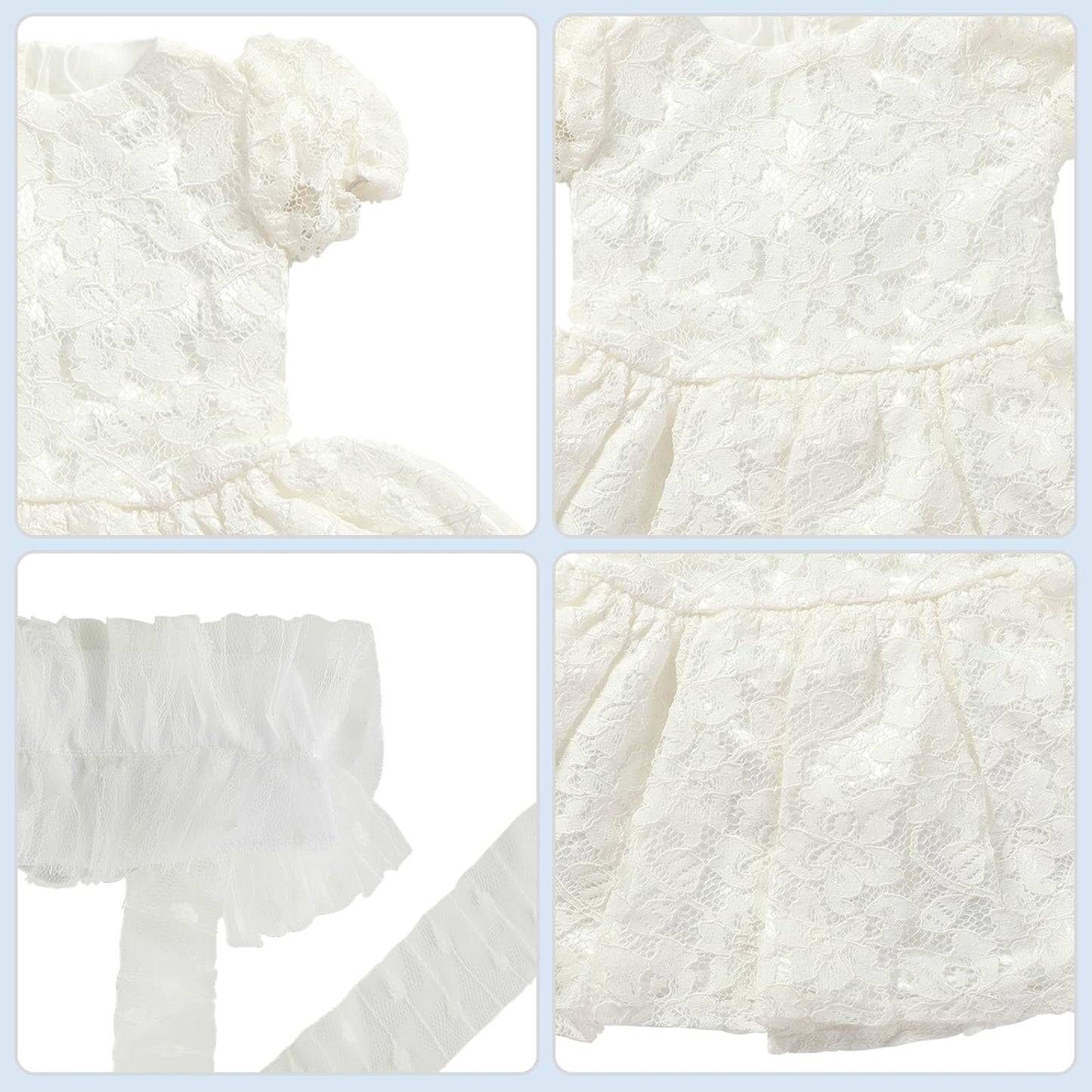 Reborn Baby Doll Clothes Outfit 18-22 Inch Newborn Baby Doll Girl,Reborn Baby Clothes,Reborn Baby Dolls-White Dress