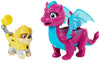 Paw Patrol Rescue Knights Rubble and Dragon Blizzie Action Figures Set Kids Toys for Ages 3 and up