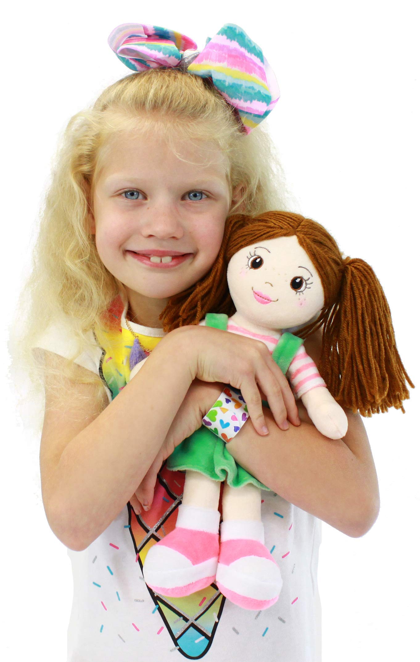 Playtime By Eimmie 14' Soft Baby Doll For Girls (Allie) - Plush Rag Doll For Toddlers & Infants, Washable Stuffed Toy With Sensory Fabric Body - Great For Baby Showers, Birthdays & Special Occasions