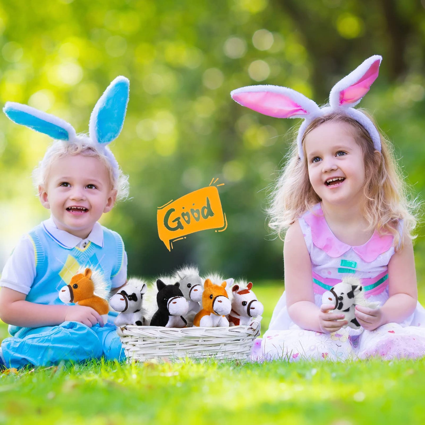 Aoriher 24 Pcs Horse Plush Stuffed Animal Mini Keychain Toys 3.15 Inch Party Favor With Detachable Chain For Farm Themed Birthday Party Favors Supplies(Horse Style)