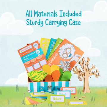 Open The Joy Gratitude Box For Kids - Diy Wooden Craft, Clay Bowl Kit, Origami Activities, Gratitude Journal, And Reflection Cards - Educational Emotional Learning Toys For Ages 4+
