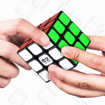 Cubelelo QiYi Sail W 3x3 Black Speedcube Magic Cube for Kids & Adults Magic Speedy Stress Buster Brainstorming Puzzle (Multicolo