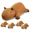 Sqeqe Stuffed Capybara Plush - Cute Capybara Mommy With 4 Babies Surprise Soft Animal Toy Christmas, Valentine'S, Birthday Gifts