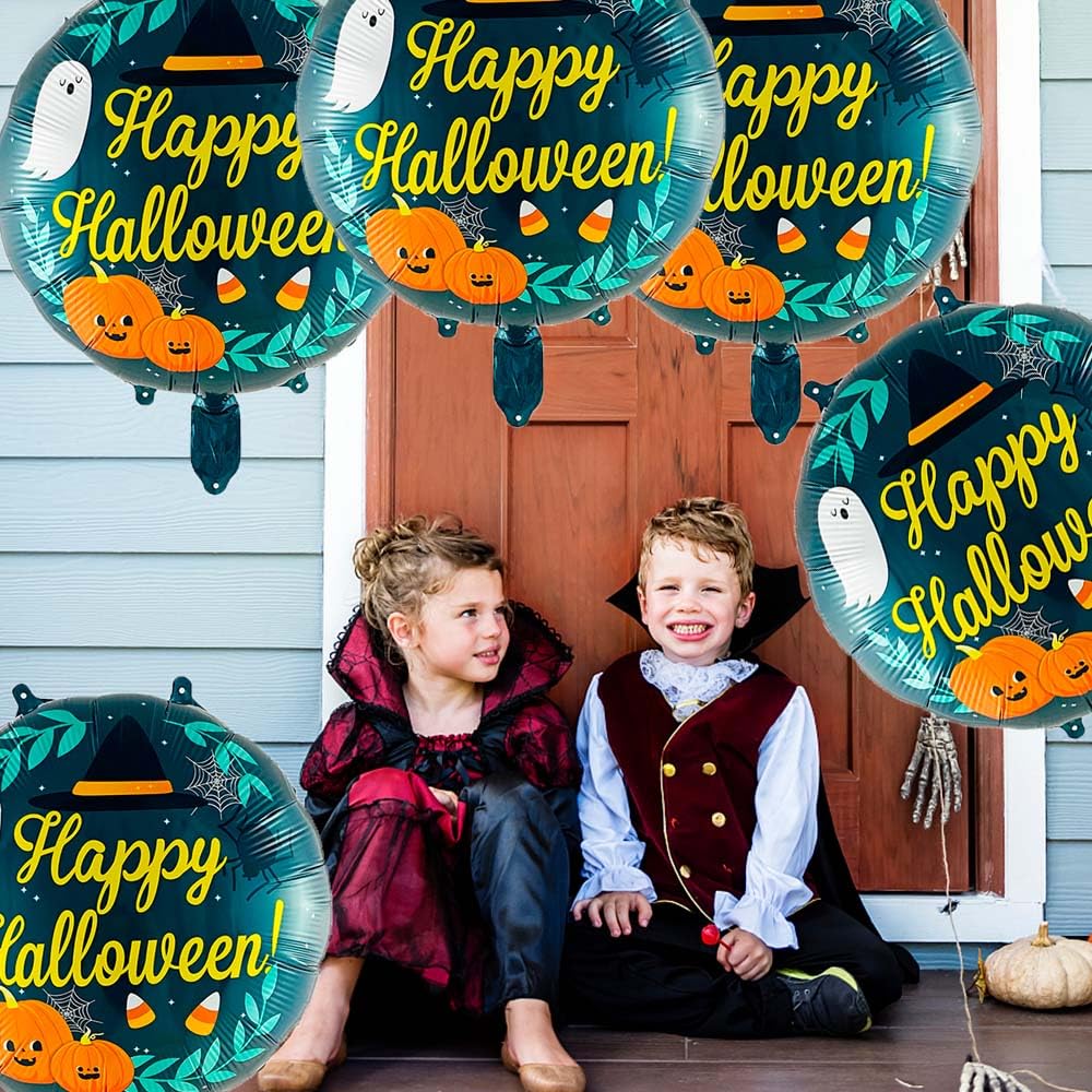 Hadckja Dark Halloween Balloons Night Halloween Balloons Halloween Foil Balloons For Halloween-Themed Party Supplies Decorations