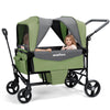 Stroller Wagon for 2 Kids with Canopy, Foldable All-Terrain Wagon Stroller with Adjustable Push/Pull Handle, Parent Organizer, 5