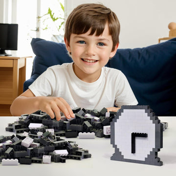 Bestoyz Building Bricks 1000 Pieces - Classic ABS Plastic Blocks in Black, Dark Grey, Light Grey & White, Model 609