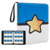 Trading Card Binder 9 Pocket Pages Top Loading 900 Card Storage 3 Ring Design With Zipper Boy's Gift (Blue 900 cards)