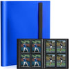 Card Binder Small Card Album with PP Waterproof Pages 4 Pockets Trading Card Binder Holds 160 Standard Cards for TCG MTG Collections Sports Cards Binder (Blue)
