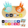 TOP BRIGHT Educational Learning Number Toy - Finger Counting Math, Medium, Wood, Model TB-121121, Multiple Colors, Montessori for Toddlers