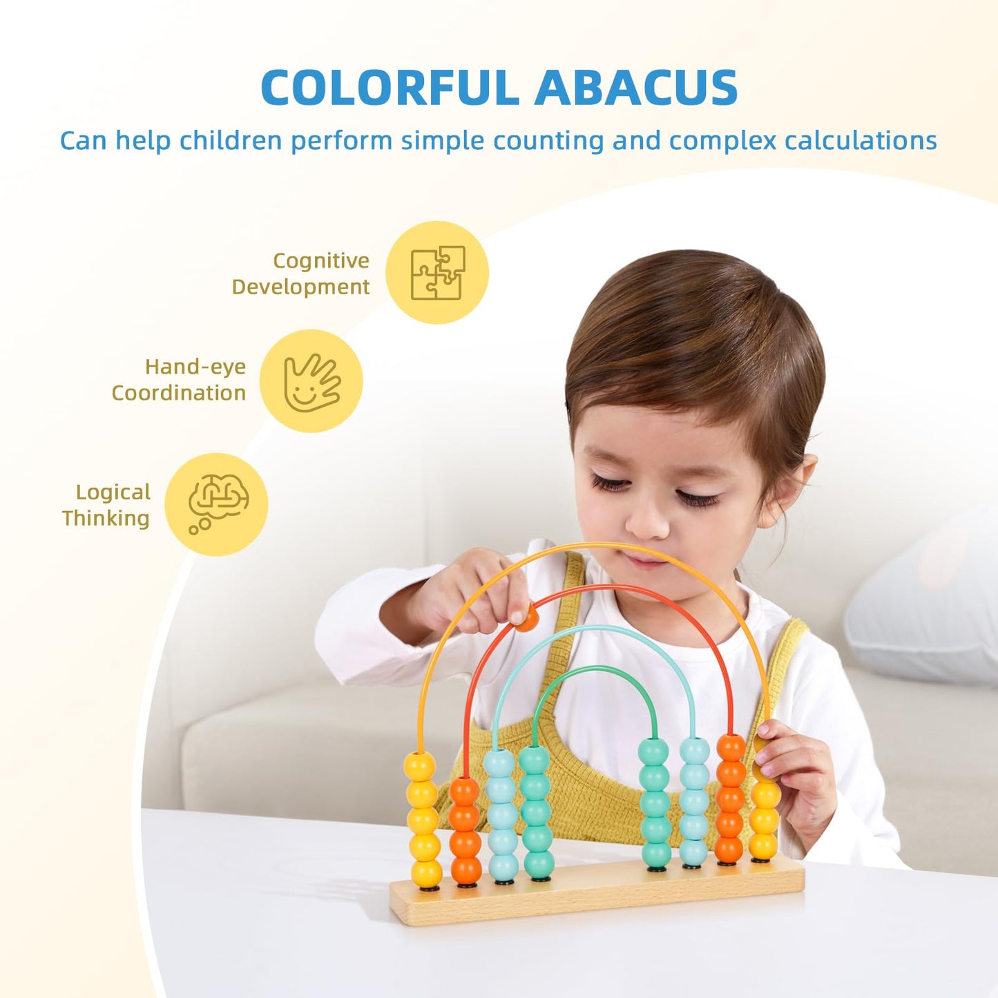 Oook Montessori Toys For 2 Year Old, 7 In 1 Early Educationa Toys With Busy Book, Matching Eggs, Stacking Toys, Abacus For Kids