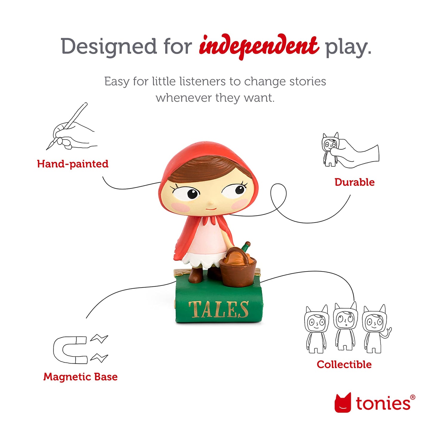 Tonies Favorite Tales: Red Riding Hood & Other Fairy Tales Audio Toy Figurine, Narrated By Celebrity Voices
