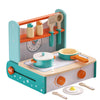 Dailyfunn Wooden Foldable &Portable Toy Stove Pretrend Kitchen PlaySet with Cooking Accessories