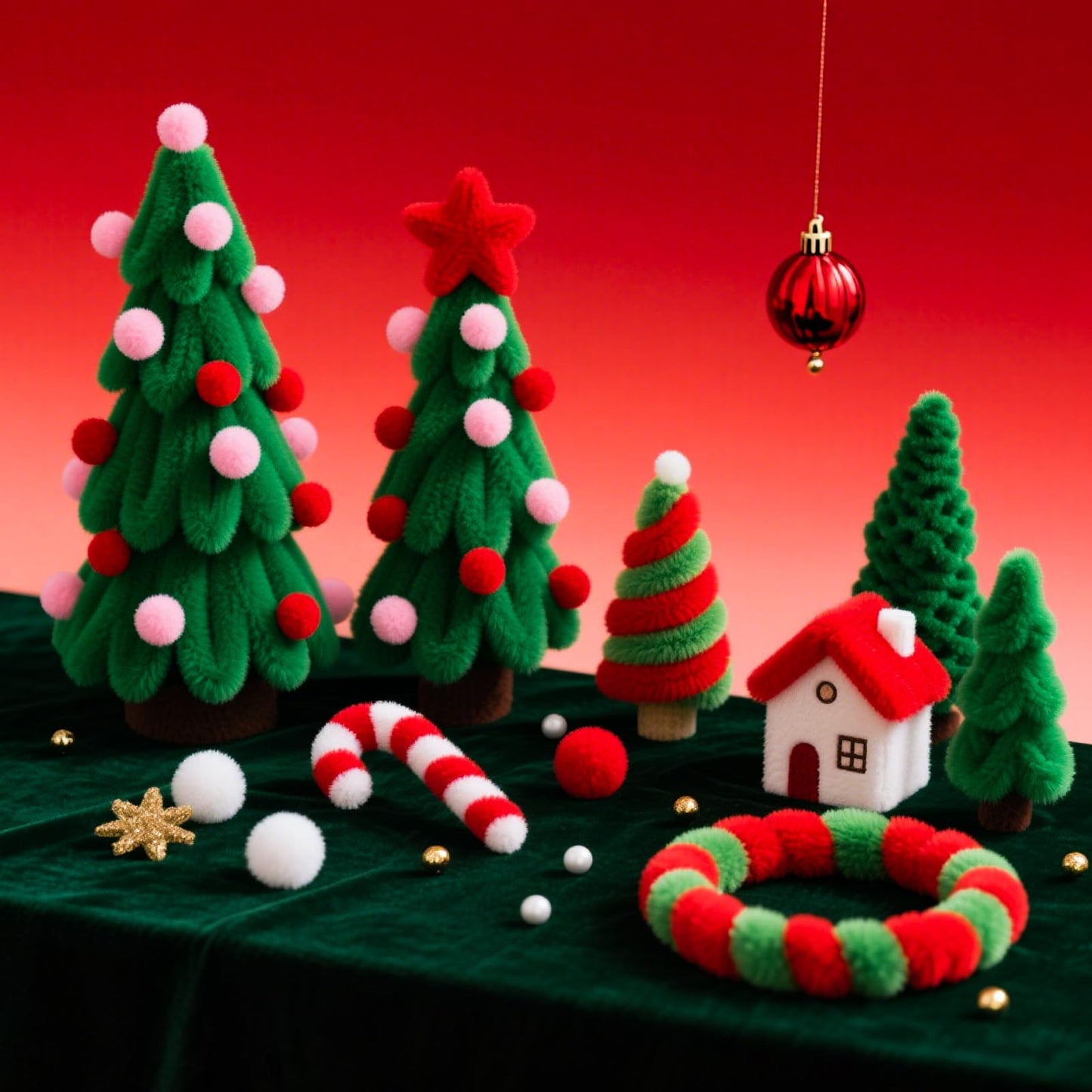 RoundFunny 100 Pcs Extra Long Pipe Cleaners Chenille Stem 6 mm x 24 Inch Pipe Cleaners Craft Supplies Fuzzy Sticks for Hair DIY