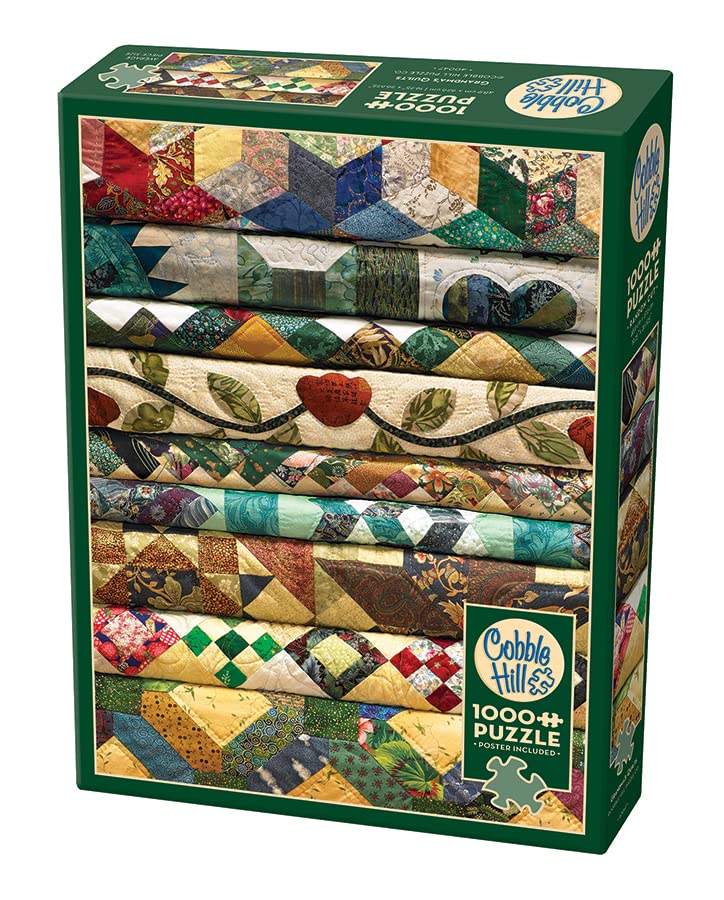 Cobble Hill 1000 Piece Puzzle - Grandma'S Quilts - Sample Poster Included