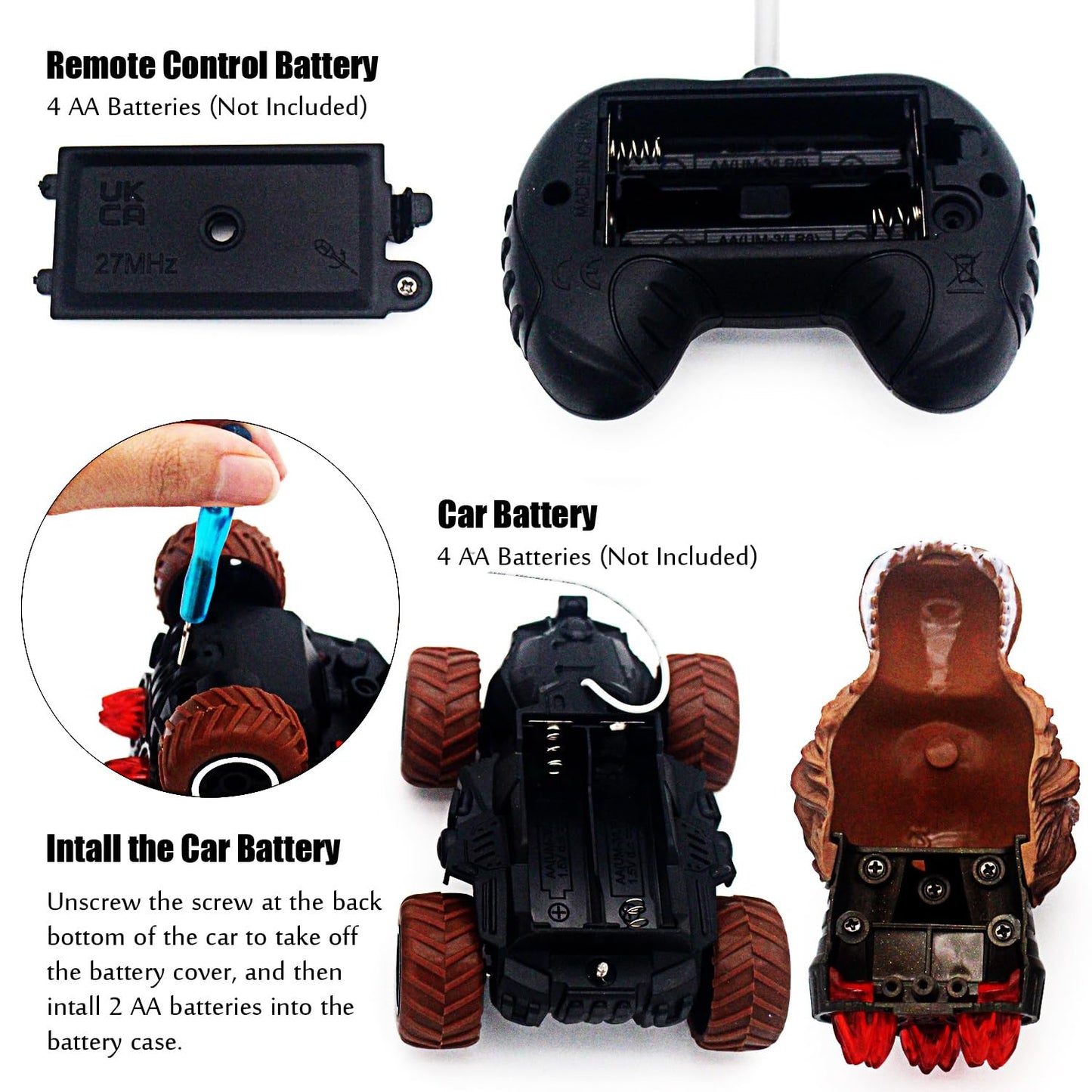 Tipmant Cute Rc Car Remote Control Vehicle Toys Realistic Animal Kids Boys Girls Birthday Gifts (Lion)