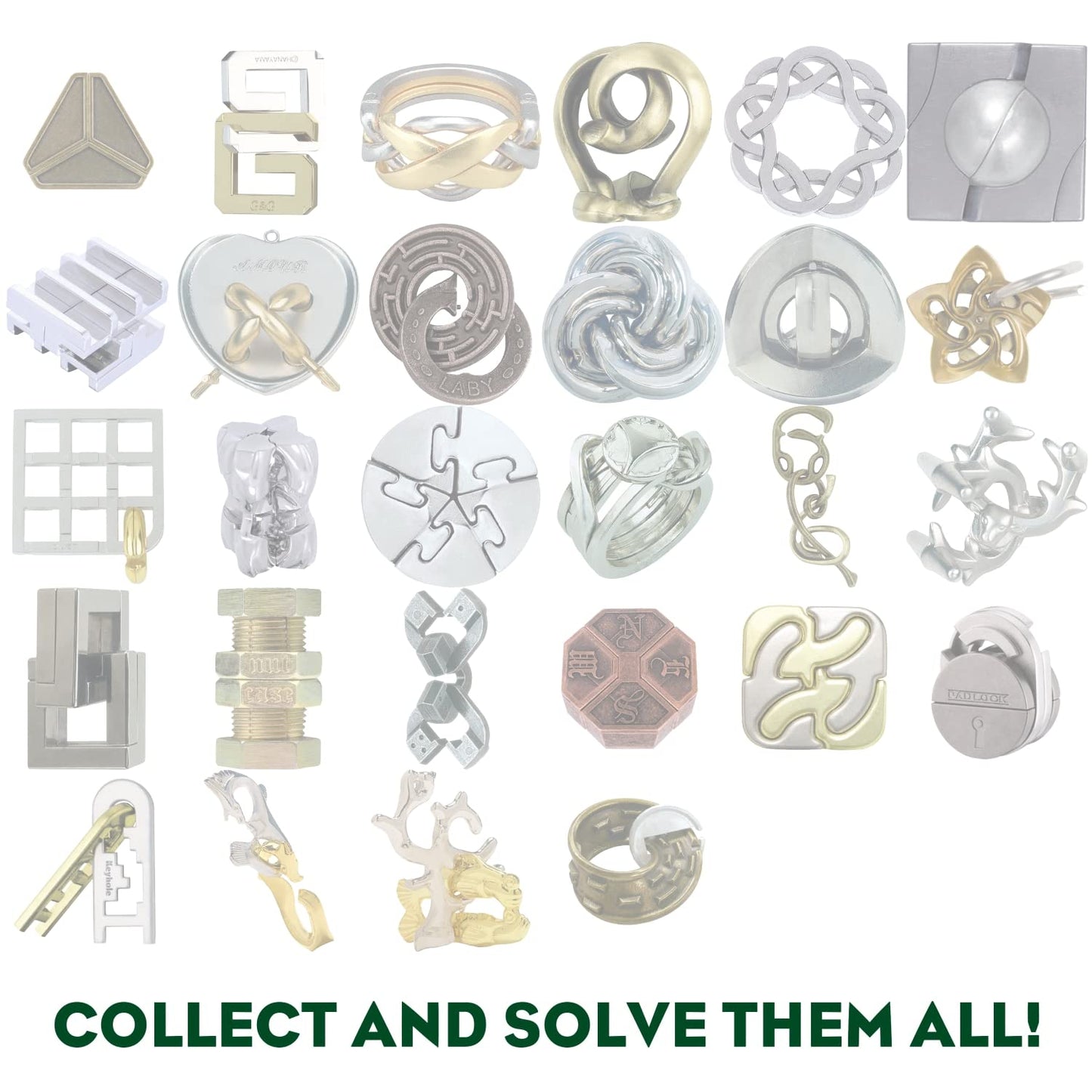 Bepuzzled |Box Hanayama Metal Brainteaser Puzzle Mensa Rated Level 2, For Ages 12 And Up