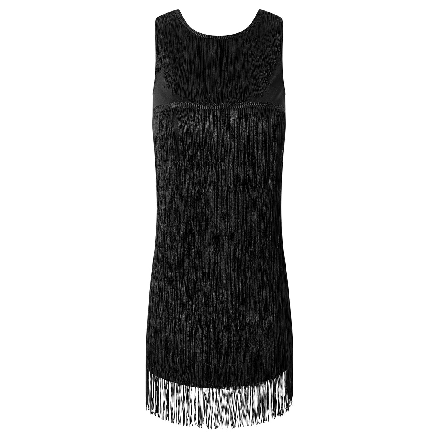 Inbakjade Girls 1920'S Costume Accessories Halloween Costumes Flapper Fringed Dresses Costume Set For Kids (7-9Years)