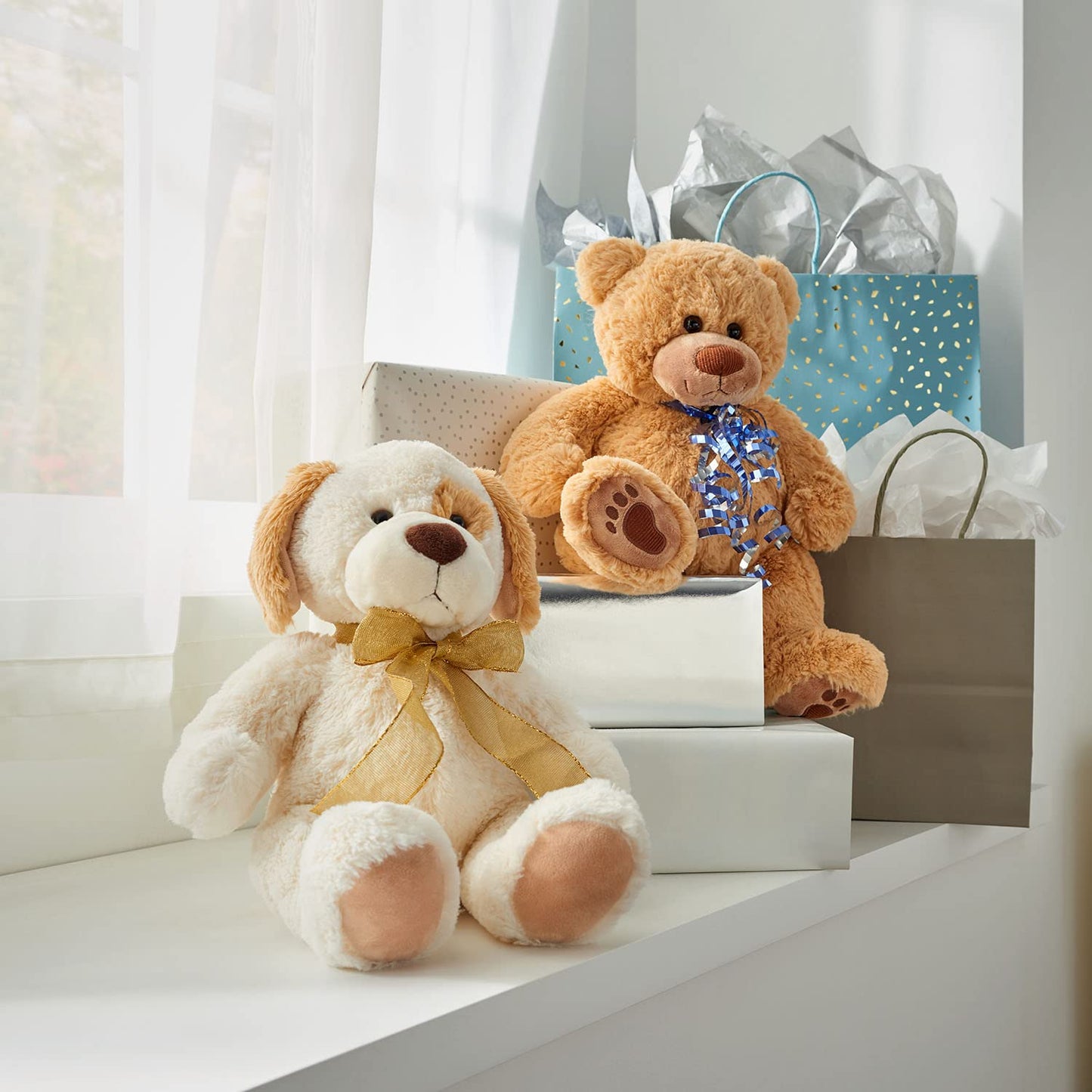 Tempur-Pedic Tempur-Plush Puppy Stuffed Animal, White 16 Inches