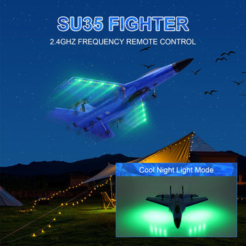 Rc Plane 2Ch Remote Control Plane Su35 Rc Jet 2.4Ghz Rc Airplane Rtf Easy To Fly Fx620 Airplane Toys For Beginner, Kids And Adul