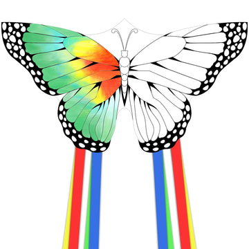 Diy Butterfly Kids&Adults Kite,Kites For Kids Ages 4-8,Paintable Kite,With 300Ftstring And Marker(12-Count) By Simxkai