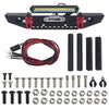 Sharegoo Metal Front Bumper With Lights Bar Tow Trailer Compatible With Traxxas Trx-4 Axial Scx10 90046 90047 Scx10 Ii 1/10 Rc C