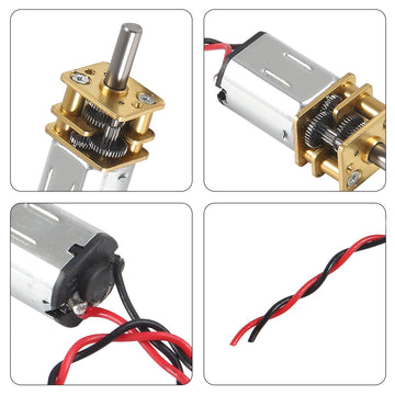 Coliao 3Pcs Mini Micro N20 Gear Motor Dc 3V-6V Slow Speed Full Metal Gearbox Micro Motor Dc Motors For Diy Robot Car Rc Toys
