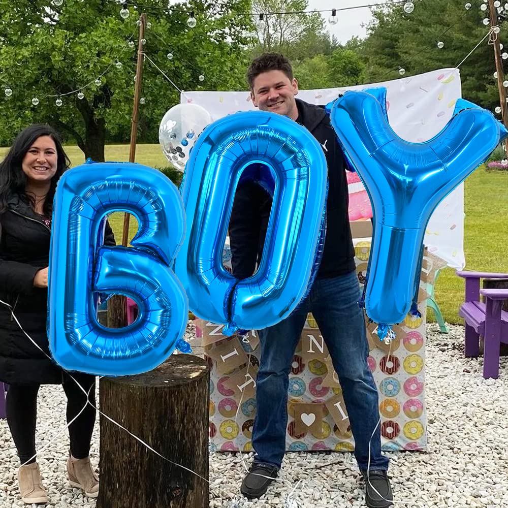 Toniful 40 Inch Large Blue Letter B Balloons Giant Alphabet Letter Balloons,Foil Mylar Big Balloons For Birthday Party Anniversa