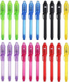 Dazspirit 20Pcs Invisible Ink Pens With Uv Light Party Bag Fillers For Boys And Girls, Magic Pen Disappearing Ink For Kids, Uv L