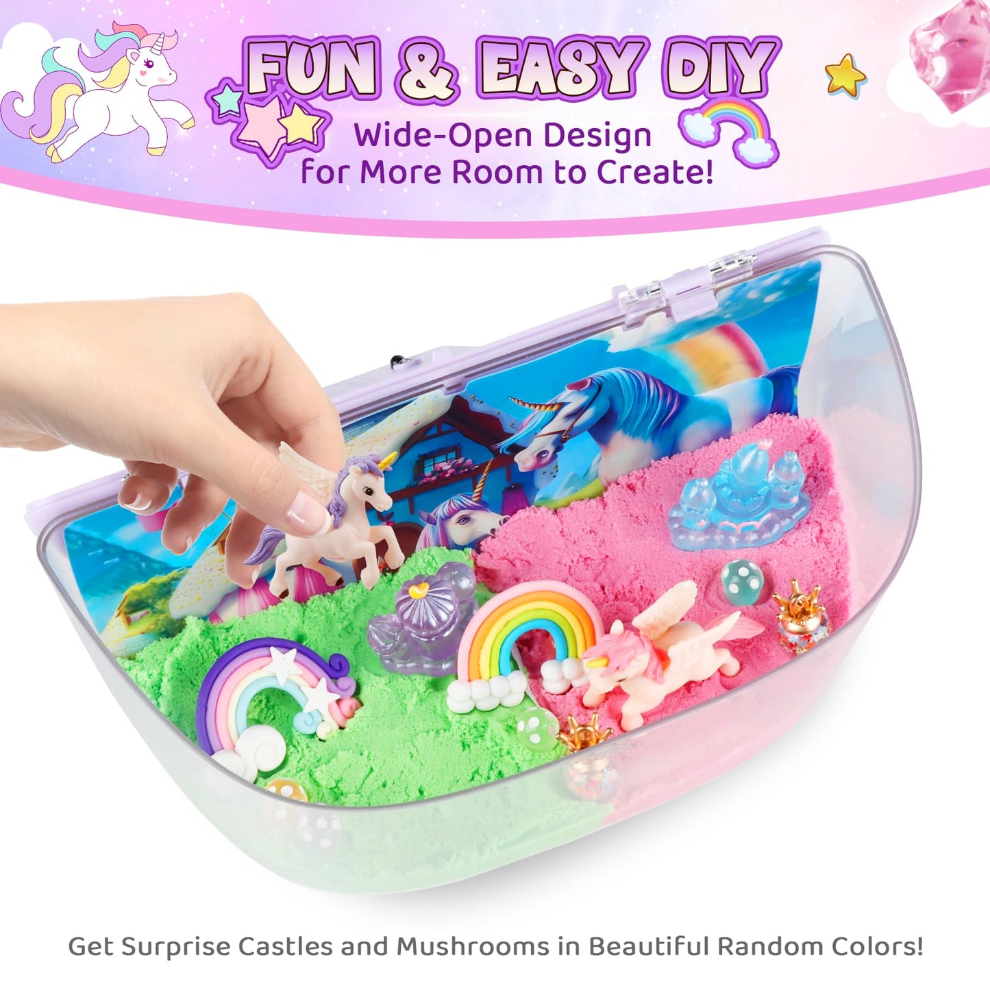 Tacopet Unicorn Terrarium Kit Gifts For Kids - Diy Night Light Up With Remote - Unicorn Toys For Girls Ages 4 5 6 7 8 9 10 11 12