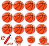 Hymaz 12 Pack 4 Inch Mini Basketball Ball for Kids, Rubber Small basketballs for Kids Basketball Gifts- Mini Hoop Basketball Toy