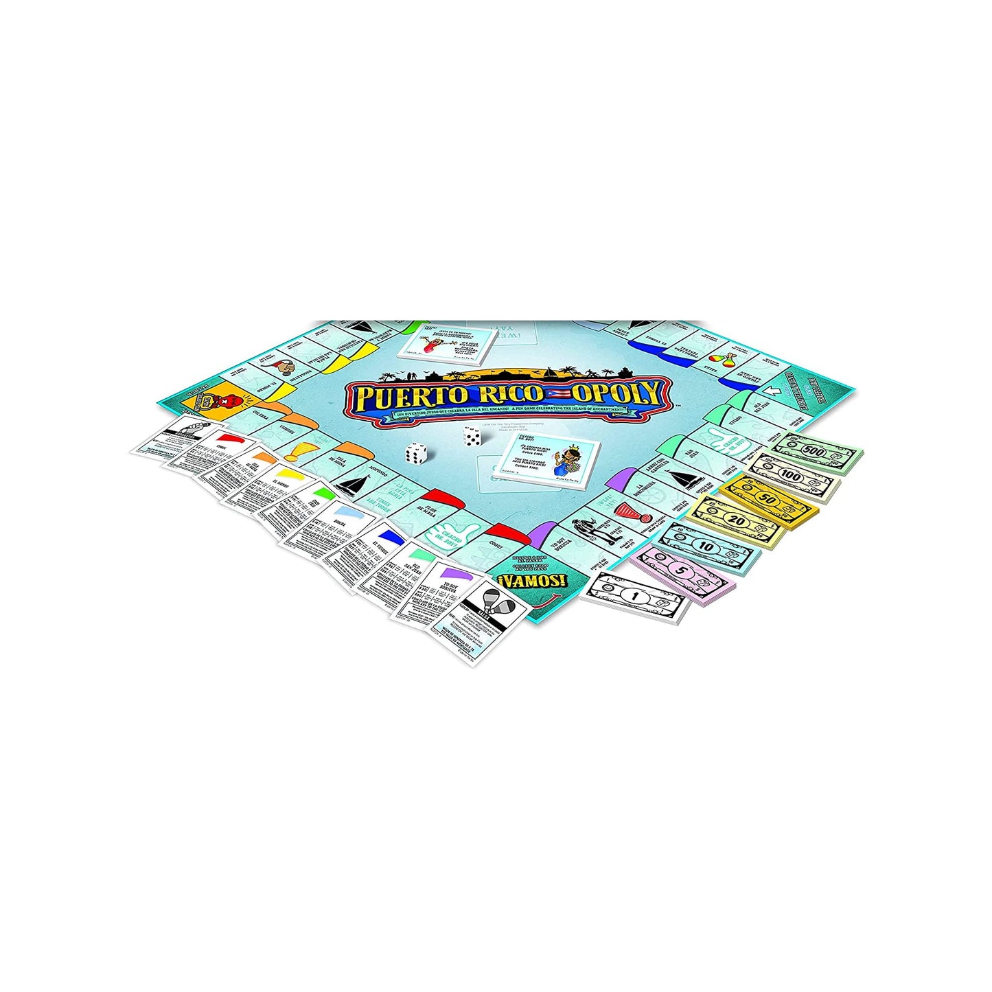Late for the Sky Puerto RICO-OPOLY Board Game, Cardboard, Multi Color, Model PR